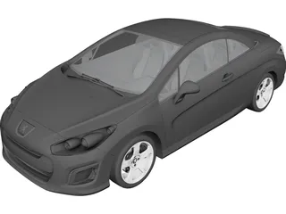 Peugeot 308 CC (2012) 3D Model preview