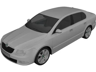 Skoda Superb (2009) 3D Model preview
