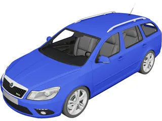 Skoda Octavia RS Combi (2010) 3D Model preview