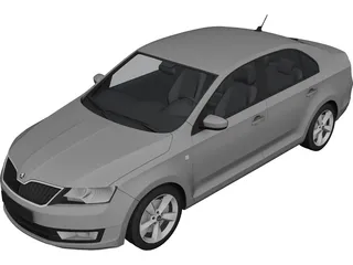Skoda Rapid (2013) 3D Model preview