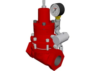 Kimray Pressure Regulator 3D Model preview