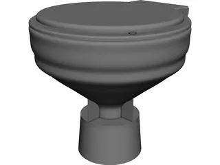 Electric Toilet 3D Model preview
