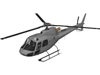 Eurocopter AS-350 3D Model preview