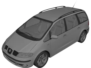 Seat Alhambra 3D Model preview