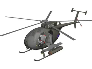 MD Helicopters MH-6 Little Bird 3D Model preview