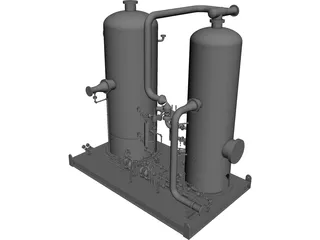Vent Scrubber Skid 3D Model preview