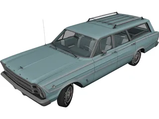 Ford Country Squire (1966) 3D Model preview