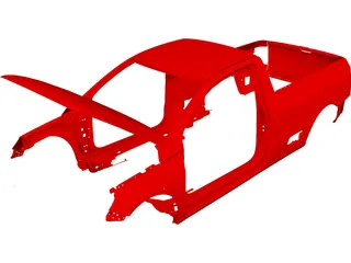 Volkswagen Pickup Body 3D Model preview