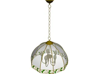Luster Lamp 3D Model preview