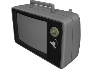 Old TV 3D Model preview