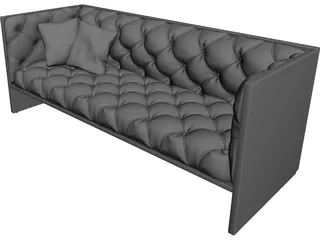 Sofa 3 Seater 3D Model preview