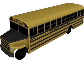 School Bus 3D Model preview