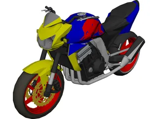 Kawasaki 750 3D Model preview