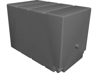 Square Water Tank 3D Model preview