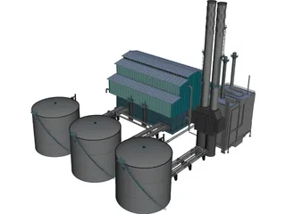 Oil Tank 3D Model preview