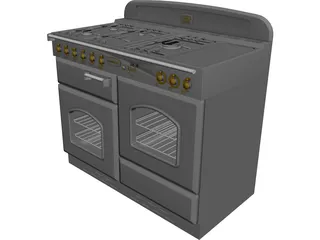 Cooker Retro 3D Model preview