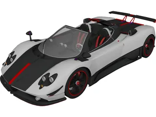 Pagani Cinque Roadster 3D Model preview