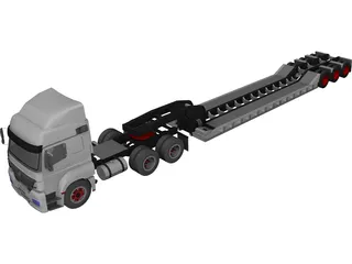 Mercedes-Benz Actros 6-axle 3D Model preview