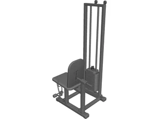 Leg Extension Equipment 3D Model preview