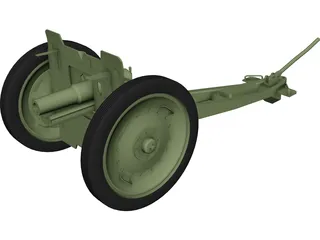 M1927 76,2-mm Regimental Gun 3D Model preview