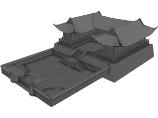 Asian Palace 3D Model preview