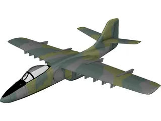 Northrop YA-9A 3D Model preview