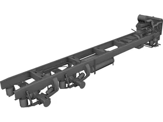 Truck Chassis and Suspension 3D Model preview