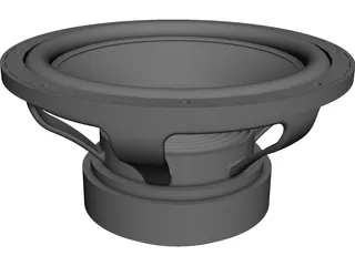 Subwoofer Bass Driver 12 inch 3D Model preview
