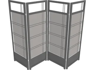 Oriental Panel 3D Model preview