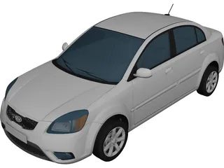 Kia Rio CVVT (2012) 3D Model preview