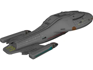 Star Trek USS Voyager 3D Model preview