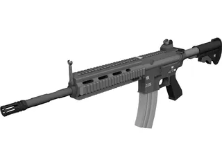 HK 416D 3D Model preview