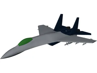 Sukhoi Su-27 Flanker 3D Model preview