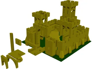 Lego Castle 3D Model preview
