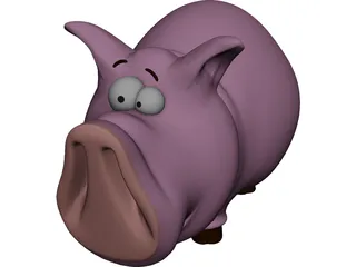 Pig Toy 3D Model preview