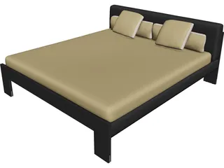 Brooks Bed 3D Model preview