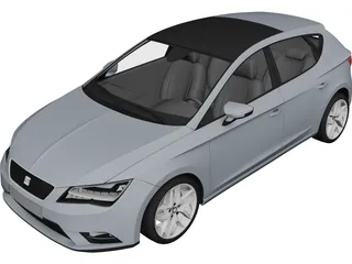 Seat Leon (2013) 3D Model preview