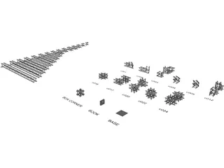 Prolyte H30V Aluminium Truss Structure Collection 3D Model preview