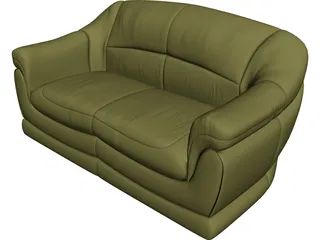 Sofa for 2 Seats 3D Model preview