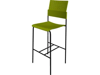Chair Bar 3D Model preview