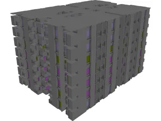 Apartment Building 3D Model preview