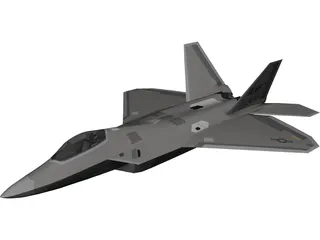 F-22 Raptor 3D Model preview