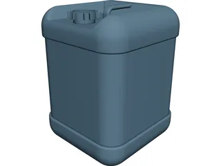 Plastic Container 20lt 3D Model preview