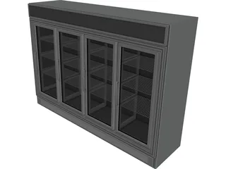 Store Fridge 3D Model preview
