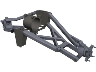Polaris Outlaw 500 Rear Suspension 3D Model preview