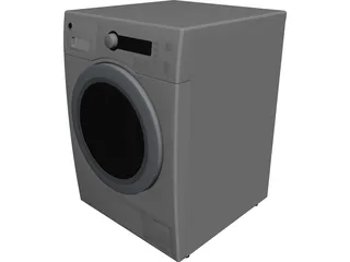 GE Washer and Dryer 3D Model preview