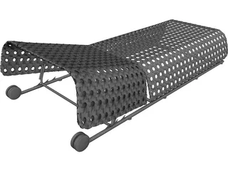 Bench Swimming Pool 3D Model preview