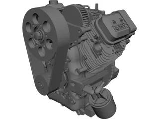Briggs and Stratton V-Twin Vanguard Gas Engine 3D Model preview
