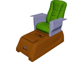 Pedicure Chair 3D Model preview