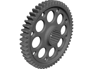Spur Gear 47 6DP Teeth 27mm Wide 3D Model preview